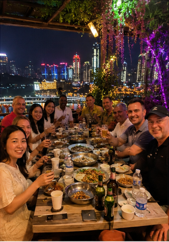 Begr&uuml;&szlig;ungsessen der Chongqing-Reisegruppe von A Foreign Affair