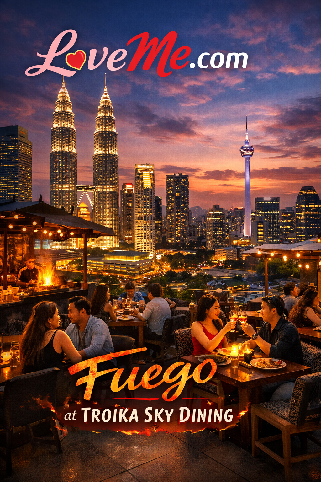 Fuego im Troika Sky Dining